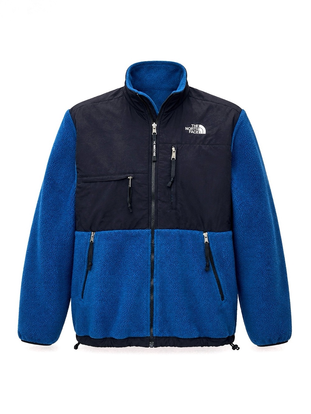 The North Face Classic Denali Fleece Jacket, Full Zip sz. M (Blue / Black) - Picture 3 of 17